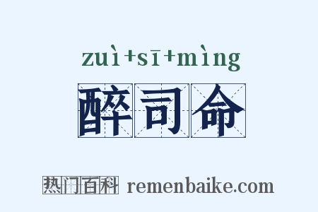 醉司命是什么意思的图片